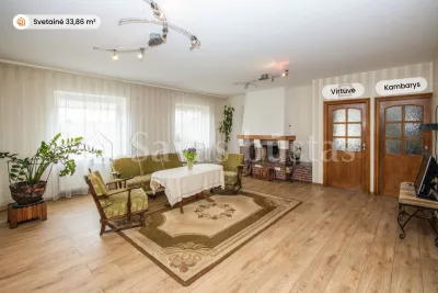Parduodamas erdvus, pilnai įrengtas 316 m² ploto, 2 aukštų mūrinis gyvenamasis namas su pusrūsiu ir ūkiniais pastatais Mažeikiuose, Kūlupio g. (nuotrauka 4)