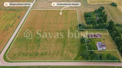 Parduodamas 2,89 ha žemės ūkio paskirties sklypas Augzelių k., Skuodo r.