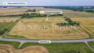Parduodamas 3,0042 ha pramonės ir sandėliavimo paskirties sklypas Mažeikių r.