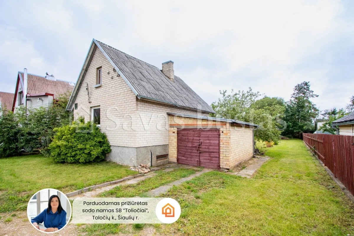 Parduodamas mūrinis sodo namas vieno aukšto su mansarda ir rūsiu, SB "Toliočiai", Tvenkinio g. 47, Toliočių k., Šiaulių r.