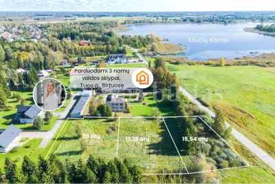 Parduodami 3 greta esantys namų valdos sklypai Tylos g., Biržuose