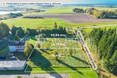 Parduodami 3 greta esantys namų valdos sklypai Tylos g., Biržuose (nuotrauka 3)