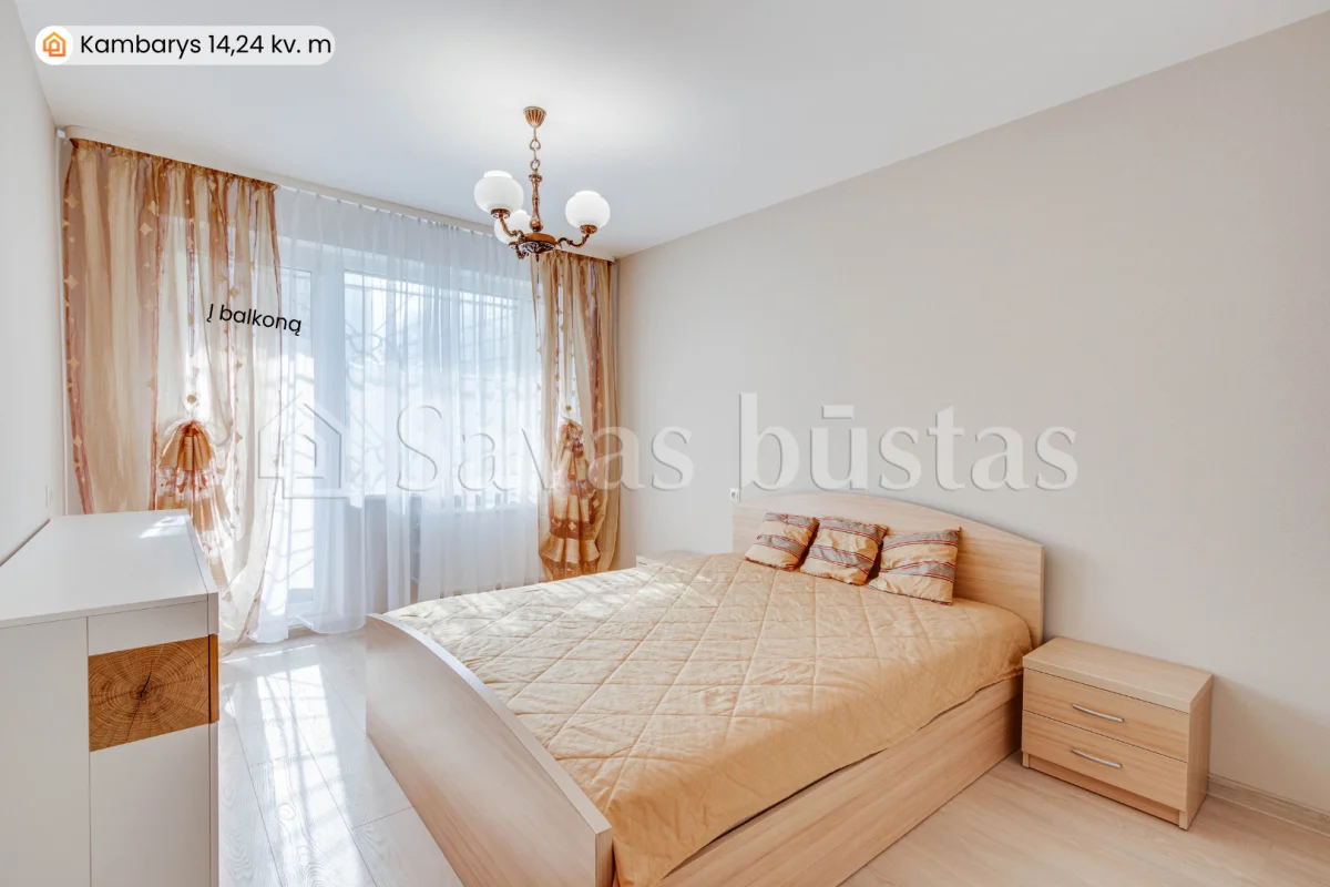 Išnuomojamas tvarkingas 2 kambarių butas 1 - ajame aukšte Dainų g. 46A, Šiauliuose
