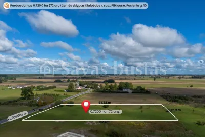 Parduodamas 72 a sklypas Klaipėdos rajone, Pasienio g.10