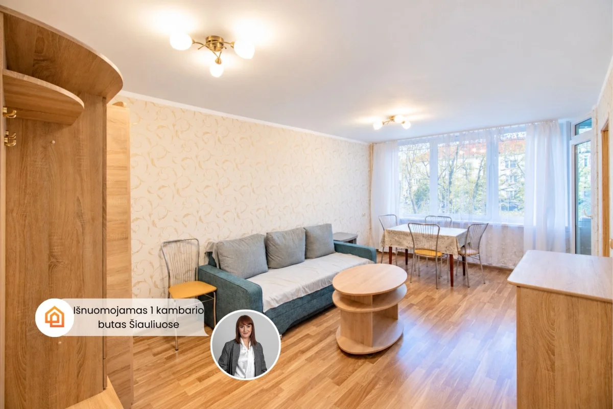Išnuomojamas 1 kambario butas Šiaulių miesto centre, Dvaro g. 64