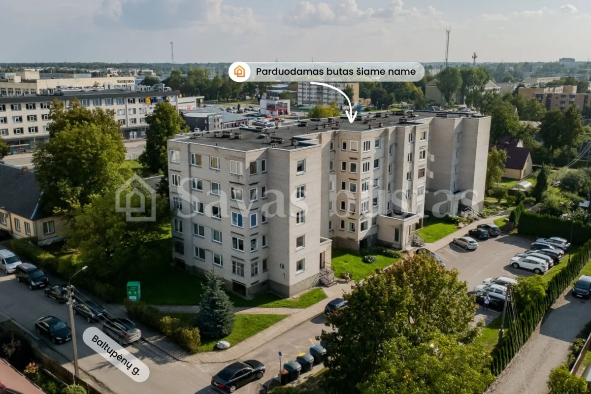 Parduodamas 2 kambarių butas, mūriniame name, Baltupėnų g. 1C, Šiauliuose
