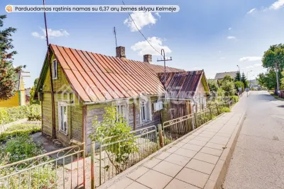 Parduodamas rąstinis namas su 6,37 arų žemės sklypu Kalnų g., Kelmėje (nuotrauka 2)