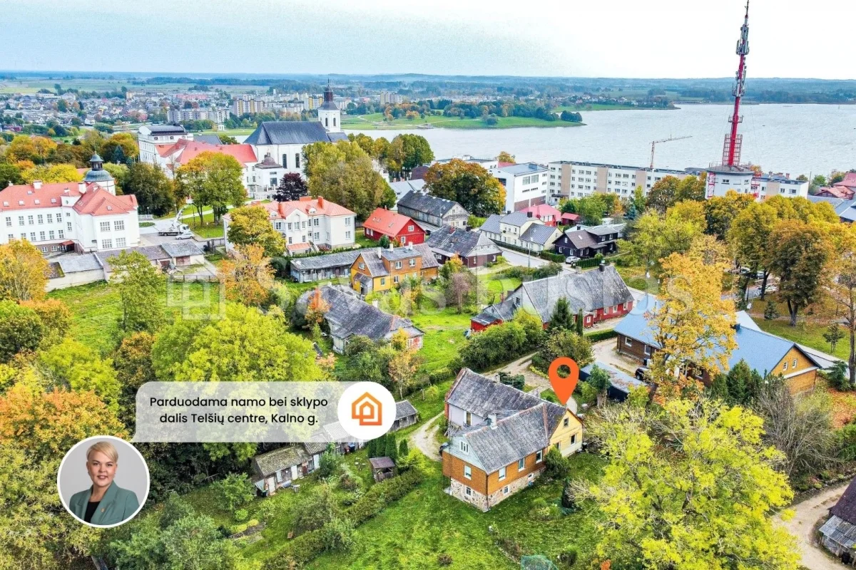 Parduodama namo dalis pačiame Telšių centre, senamiestyje, Kalno g. 10A, Telšiai.