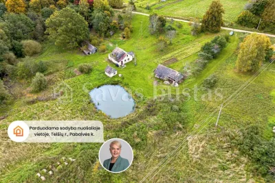 Parduodama sodyba su 81 aro ploto sklypu, Telšių r., Pabalvės k. Vainočių g. 46.