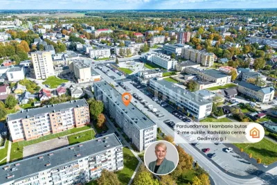 Parduodamas 1 kambario butas 2-me aukšte, Radviliškio centre, Gedimino g. 1
