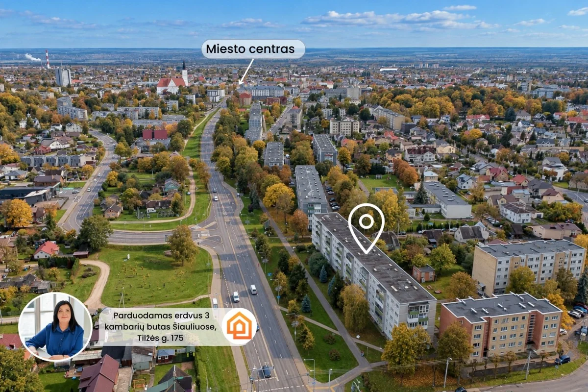 Parduodamas erdvus ir tvarkingas 3 kambarių butas Šiauliuose, Tilžės g. 175