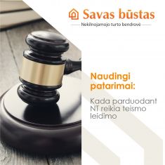 Kada parduodant NT reikia teismo leidimo?