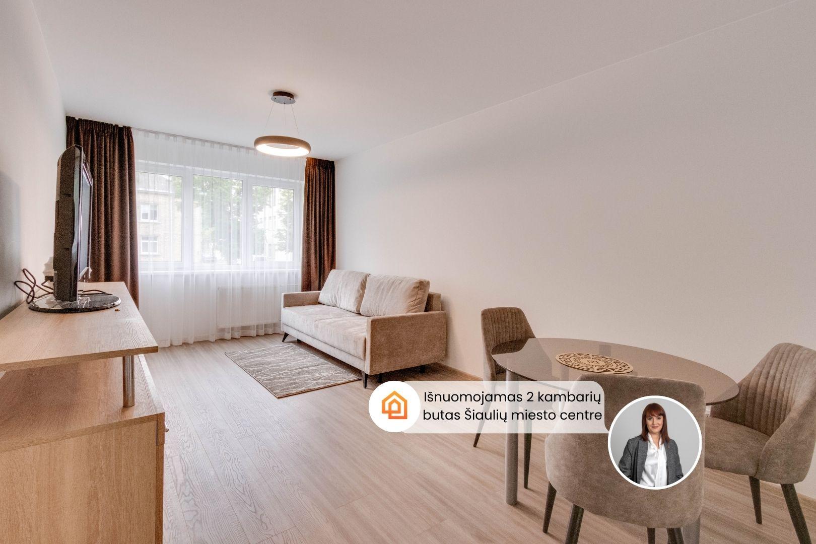 I&scaron;nuomojamas naujai kapitaliai suremontuotas 2 kambarių butas A. J. Greimo g. 62, &Scaron;iauliuose