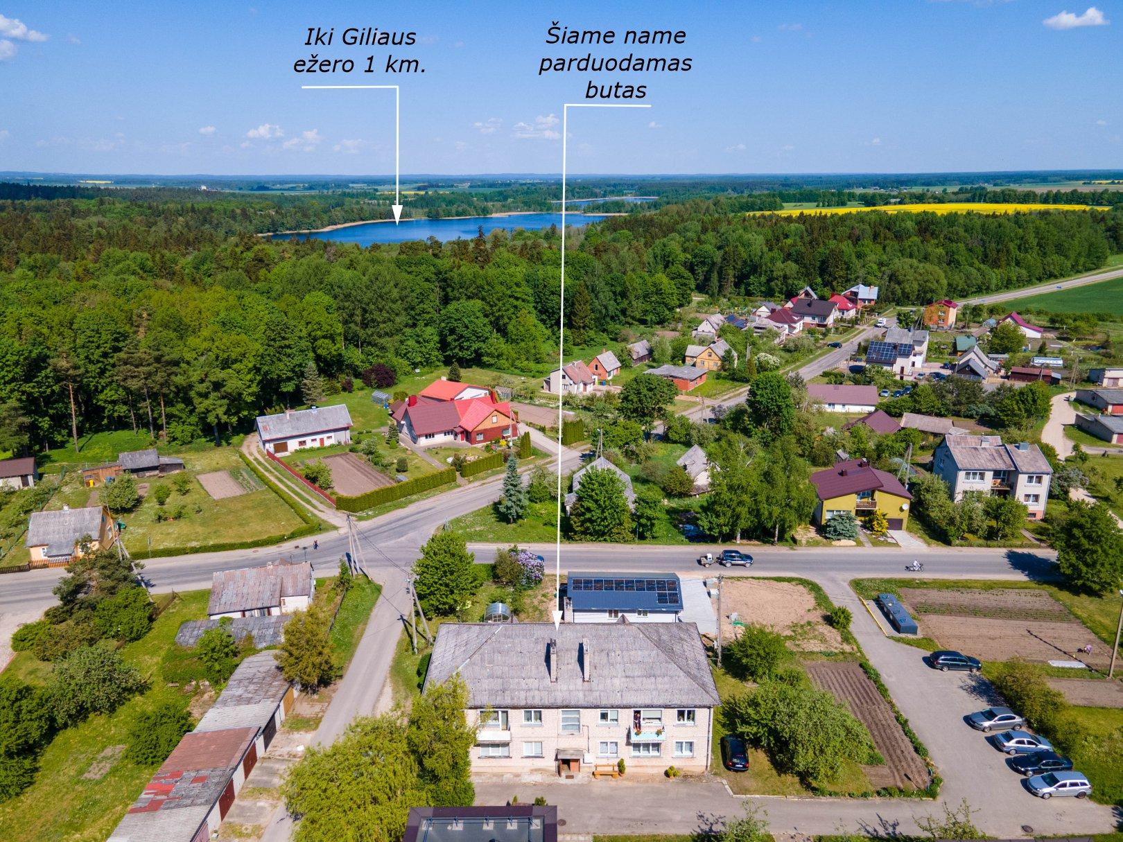 Kurortiniame miestelyje, Tytuvėnuose, parduodamas 2 kambarių butas