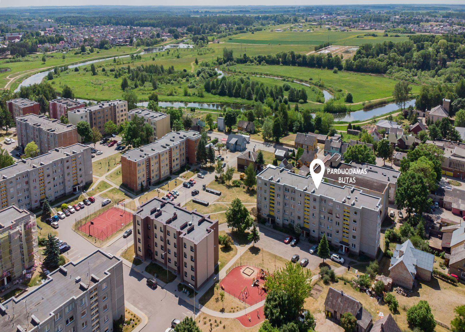 Miesto centre!!! Parduodamas 1 kambario butas Kuršėnuose, L. Ivinskio g., Šiaulių r.