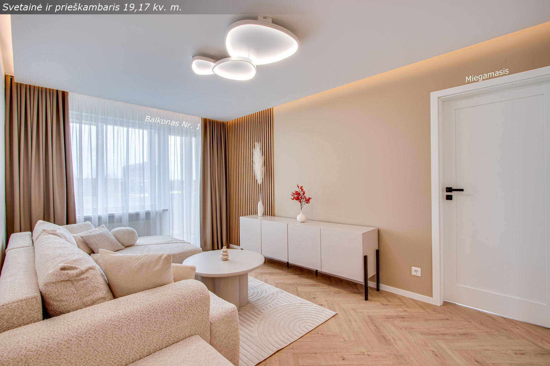 Naujai ir kokybi&scaron;kai suremontuotas 3 kambarių butas Architektų g. 6, &Scaron;iauliai.