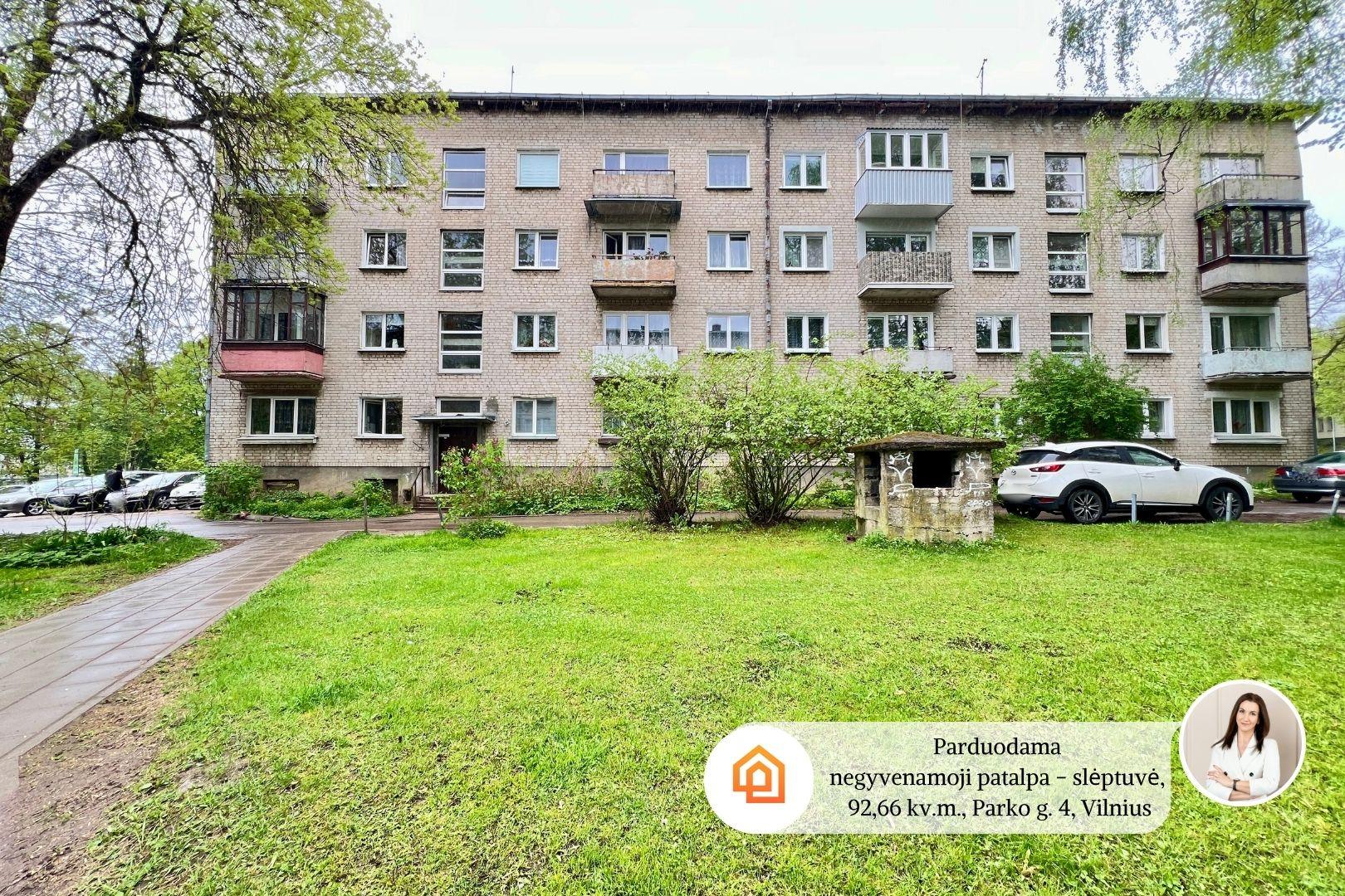 Naujojoje Vilnioje, Parko g., PARDUODAMOS 92, 66 kv.m. patalpos rūsyje (negyvenamoji patalpa - slėptuvė)