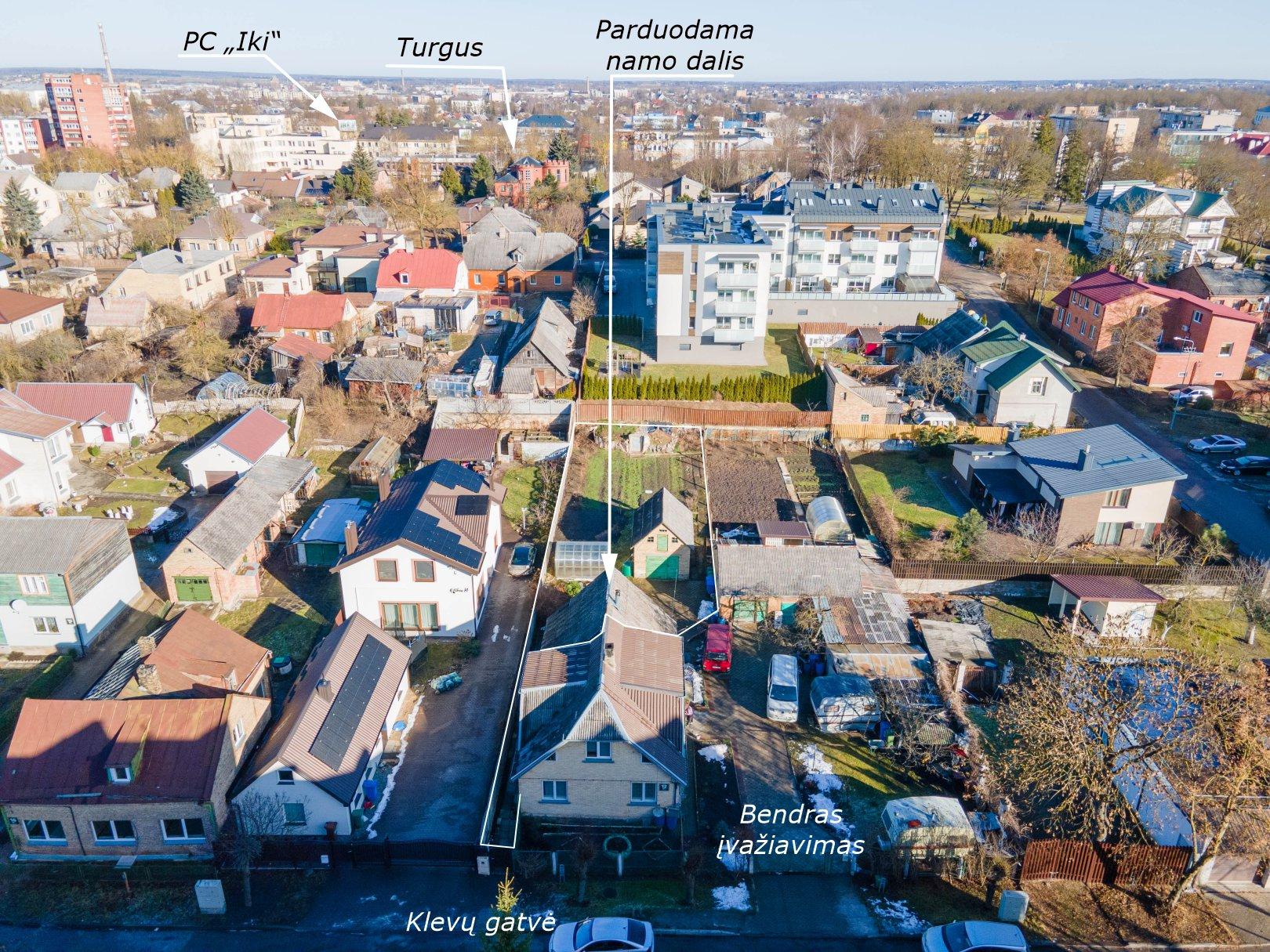 Parduodama centrinėje miesto dalyje namo dalis Klevų g.12, Šiauliai