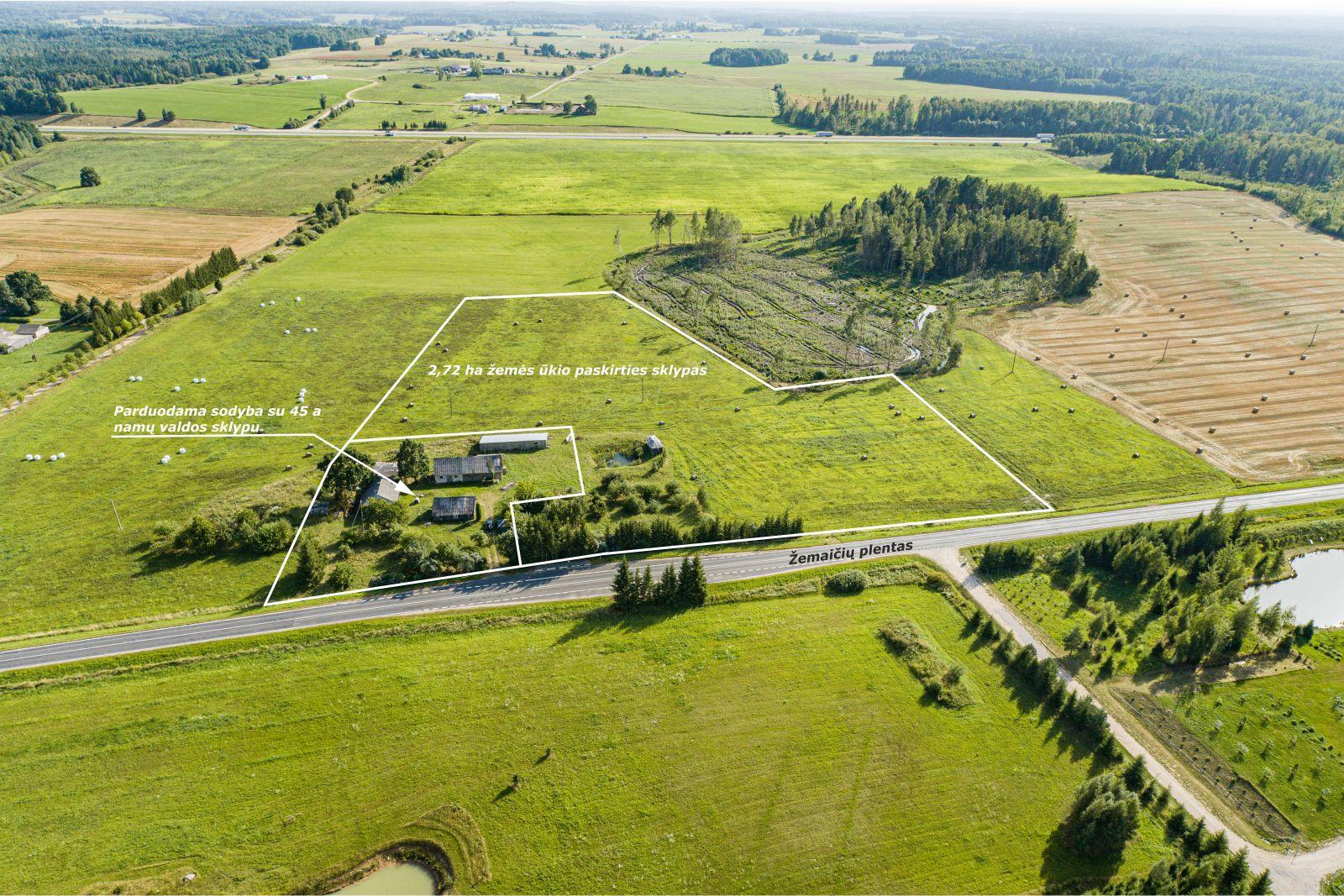 Parduodama sodyba su 2,72 ha žemės sklypu, Šilėnų k., Klaipėdos r.