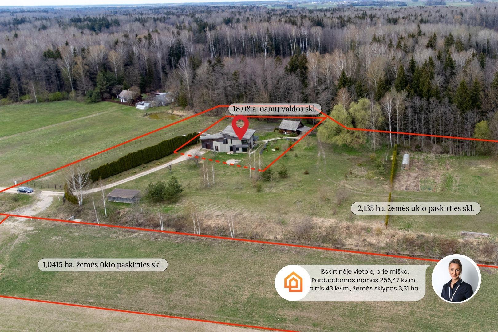 Parduodama sodyba su 3,35 ha. žemės sklypu, Prienų r., &Scaron;ilėnų k., Mi&scaron;ko g.