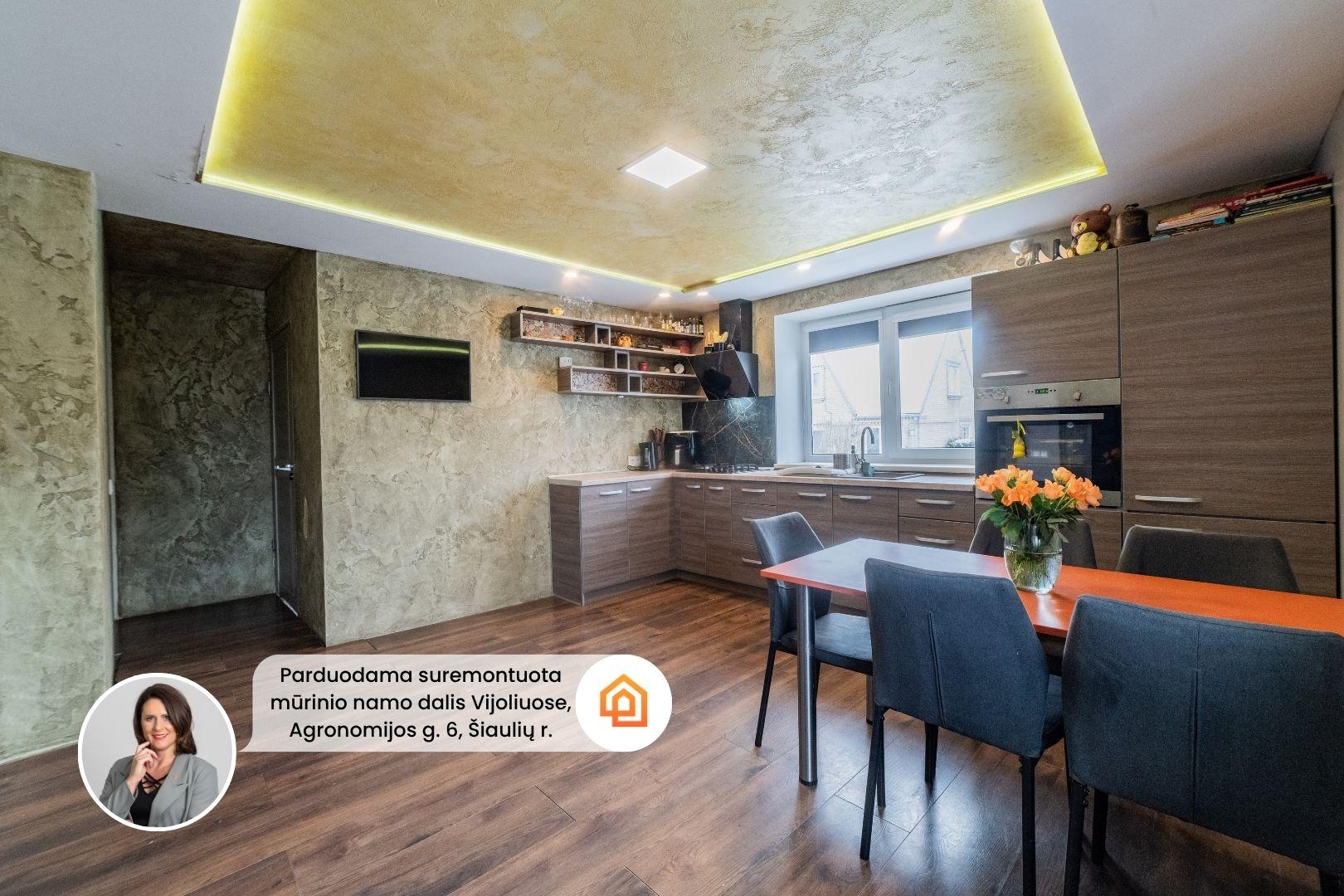 Parduodama suremontuota mūrinio namo dalis Vijoliuose, Agronomijos g. 6, &Scaron;iaulių r.