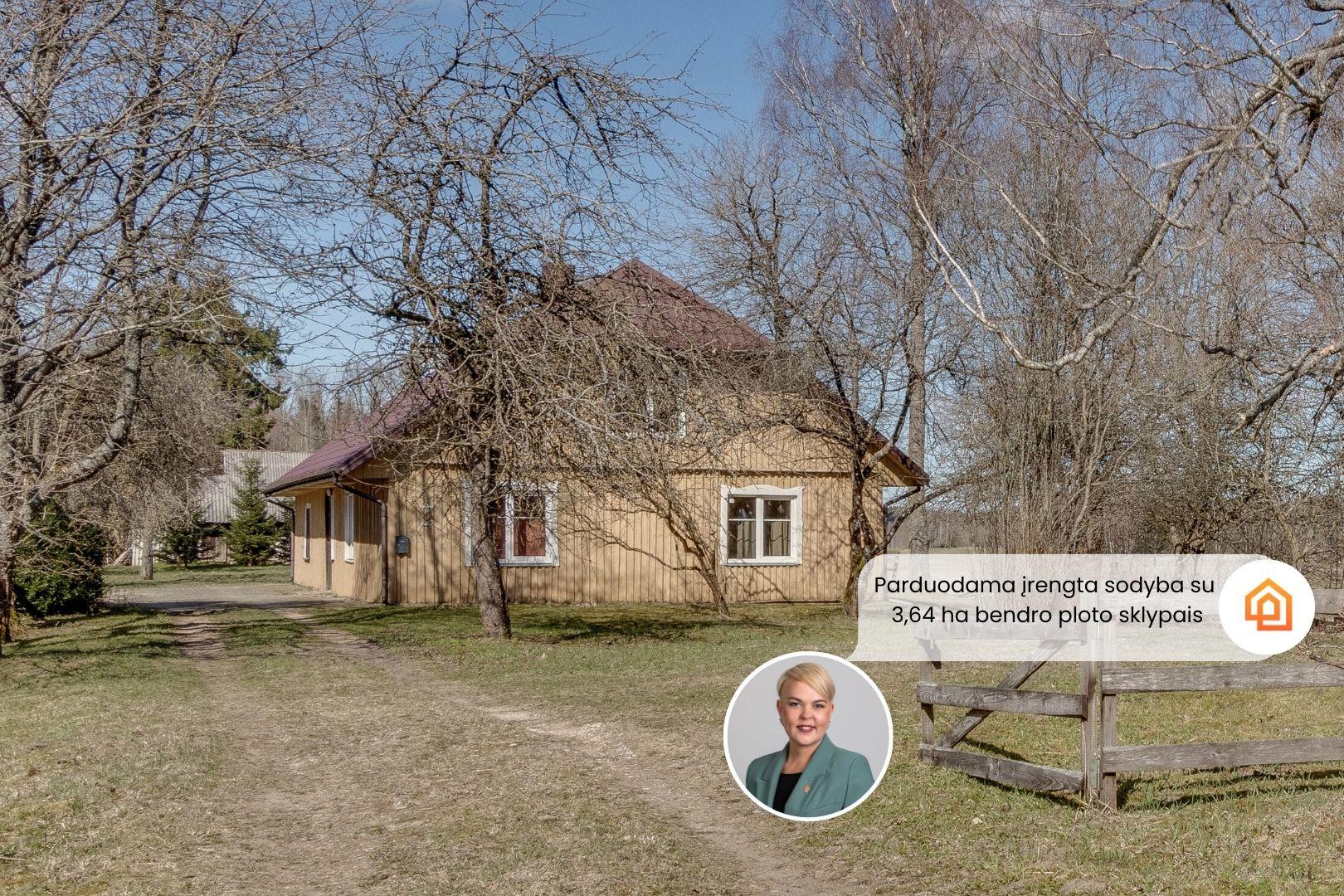 Parduodama unikali, pilnai įrengta sodyba su 3,64 bendro ploto sklypais Telšių r., Užminijų I k.