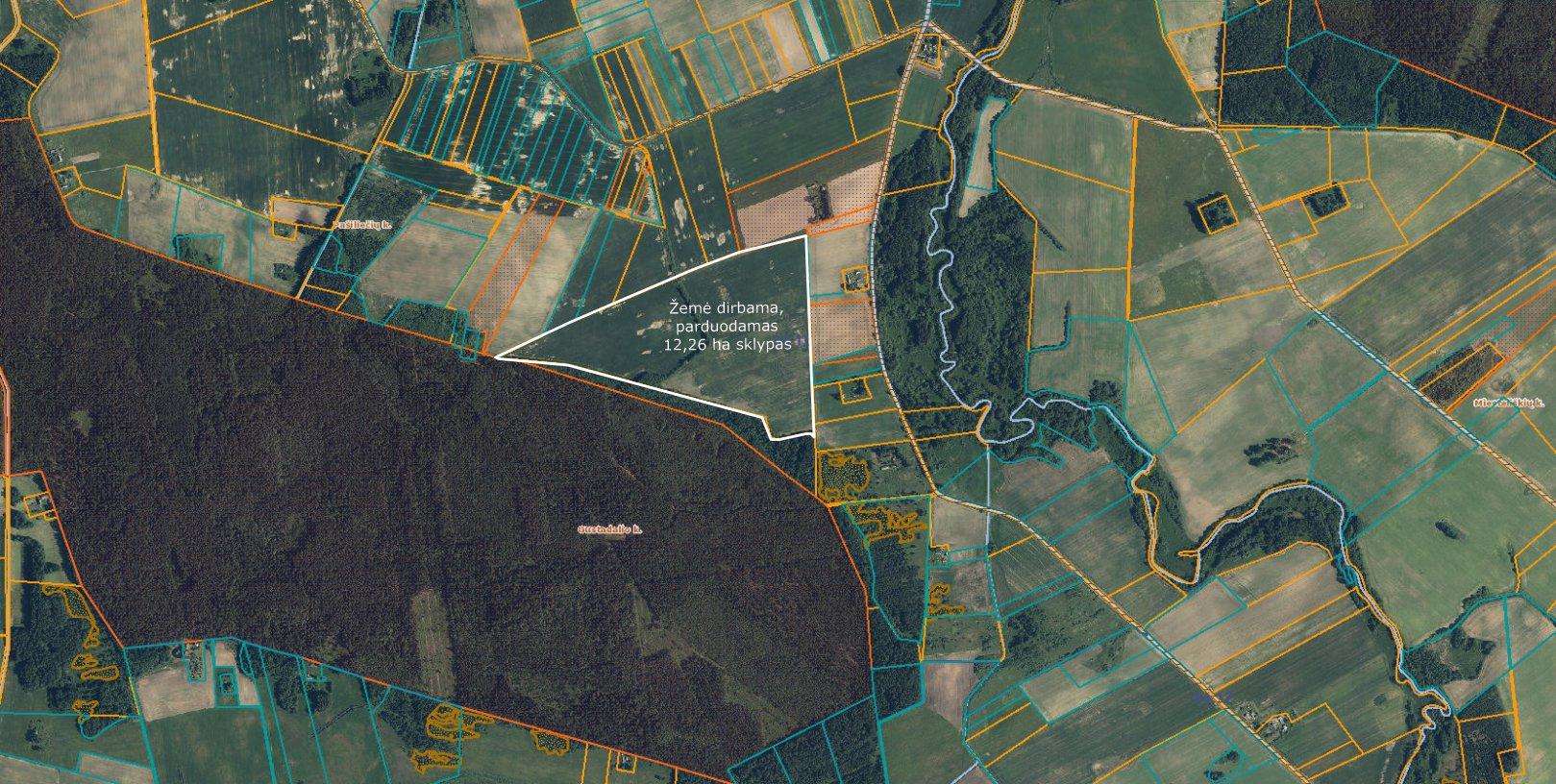 Parduodamas 12,26 ha žemės ūkio paskirties žemė Pasvalio rajone, Gustadalio kaime
