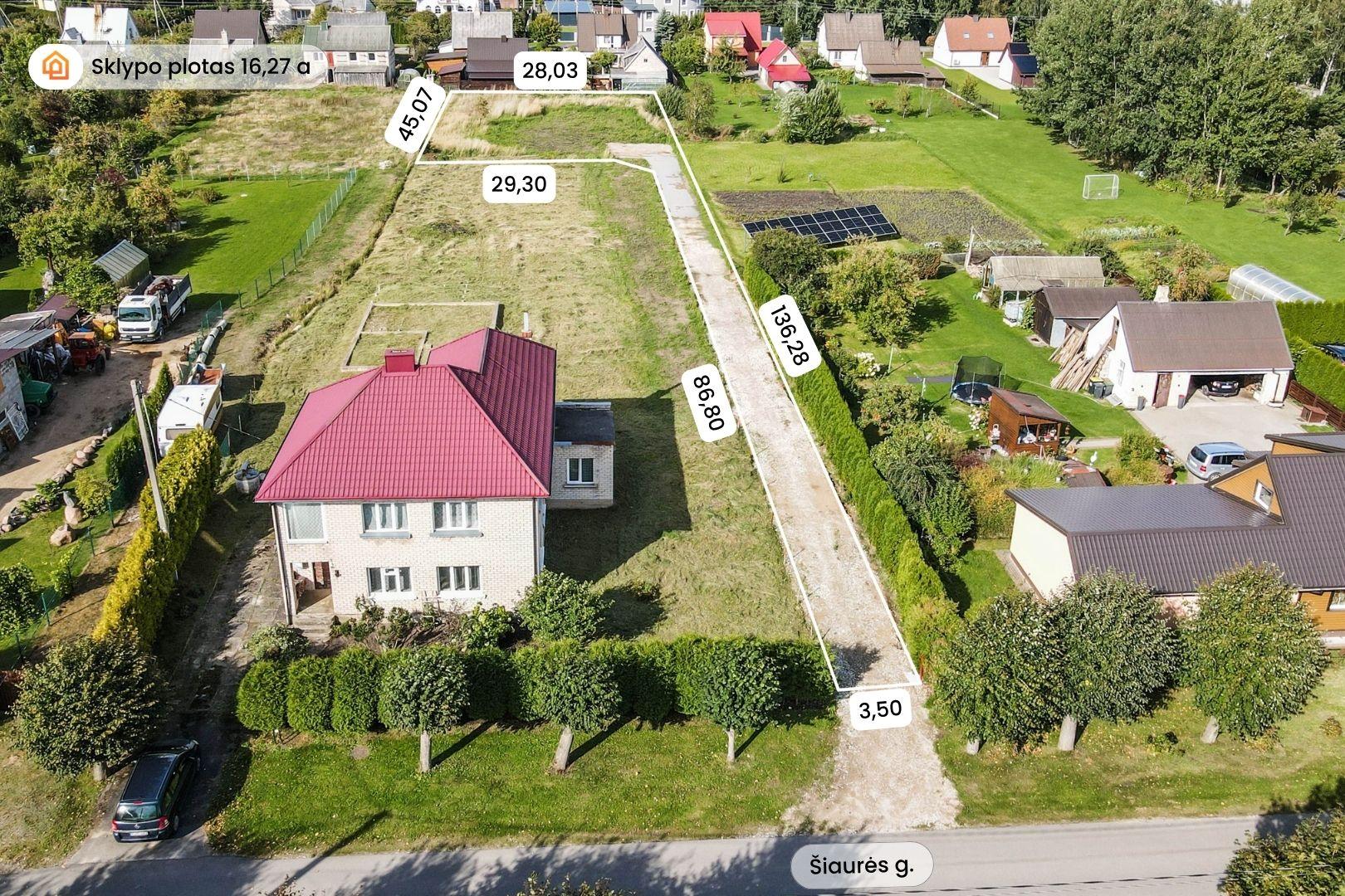 Parduodamas 16,27 arų namų valdos sklypas Mažeikiuose, &Scaron;iaurės g. 9A.