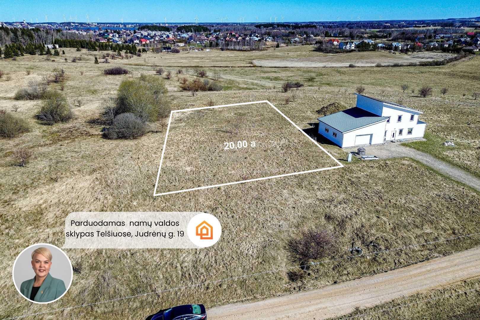 Parduodamas 20 arų namų valdos sklypas Tel&scaron;iuose, Judrėnų g. 19