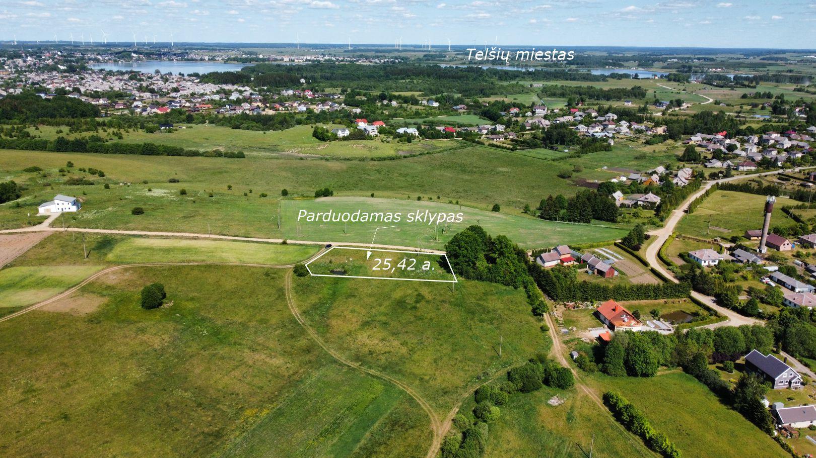 Parduodamas 25,42 arų namų valdos sklypas Aušros g., Berkinėnų k., Telšių r.