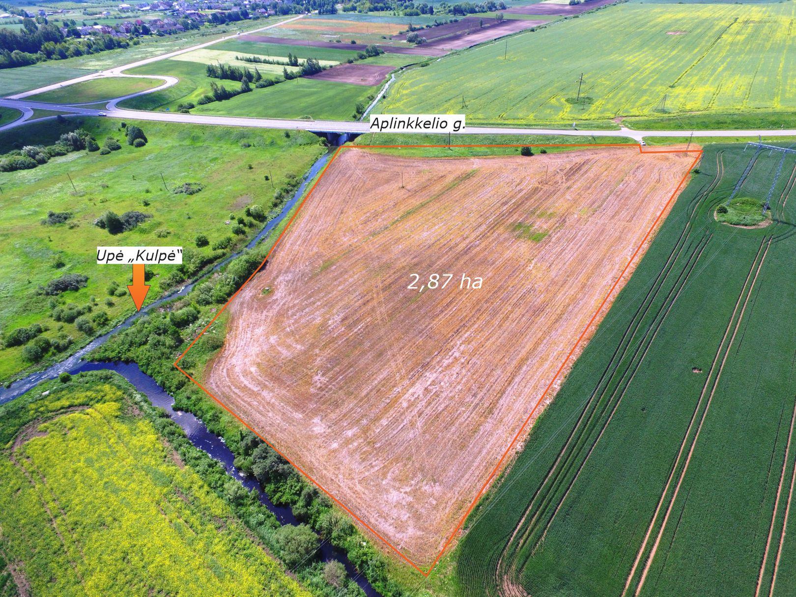 Parduodamas 2,87 ha. žemės sklypas Šiaulių raj., Sutkūnuose Aplinkkelio g.,