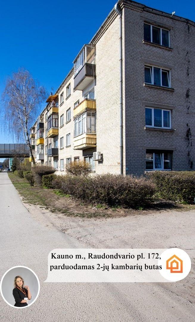 Parduodamas 2 kambarių butas Kaune, Raudondvario pl., 172
