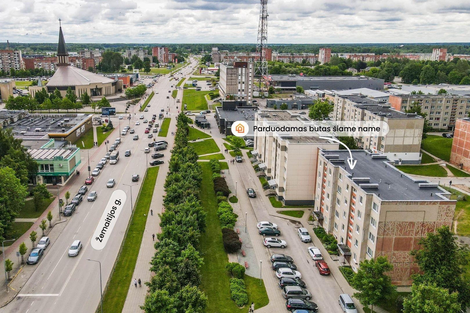 Parduodamas 2 kambarių butas Mažeikių miesto centre, Žemaitijos g. 30