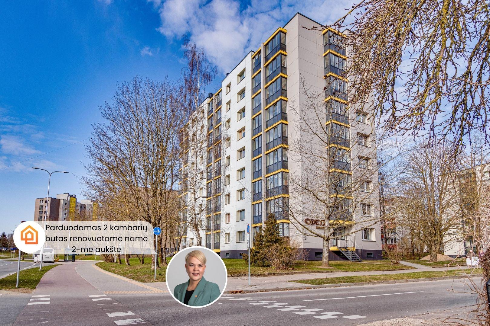 Parduodamas 2 kambarių butas Tel&scaron;iuose, Masčio g. 4, renovuotame name, 2-me auk&scaron;te