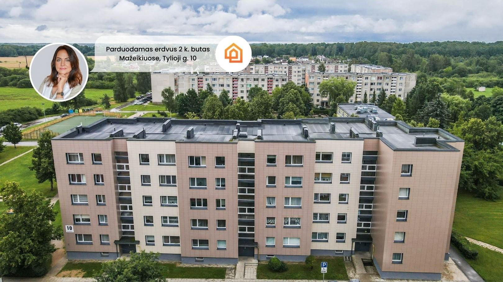 Parduodamas 2 kambarių butas Tylioji g. 10, Mažeikiuose – renovuotame name