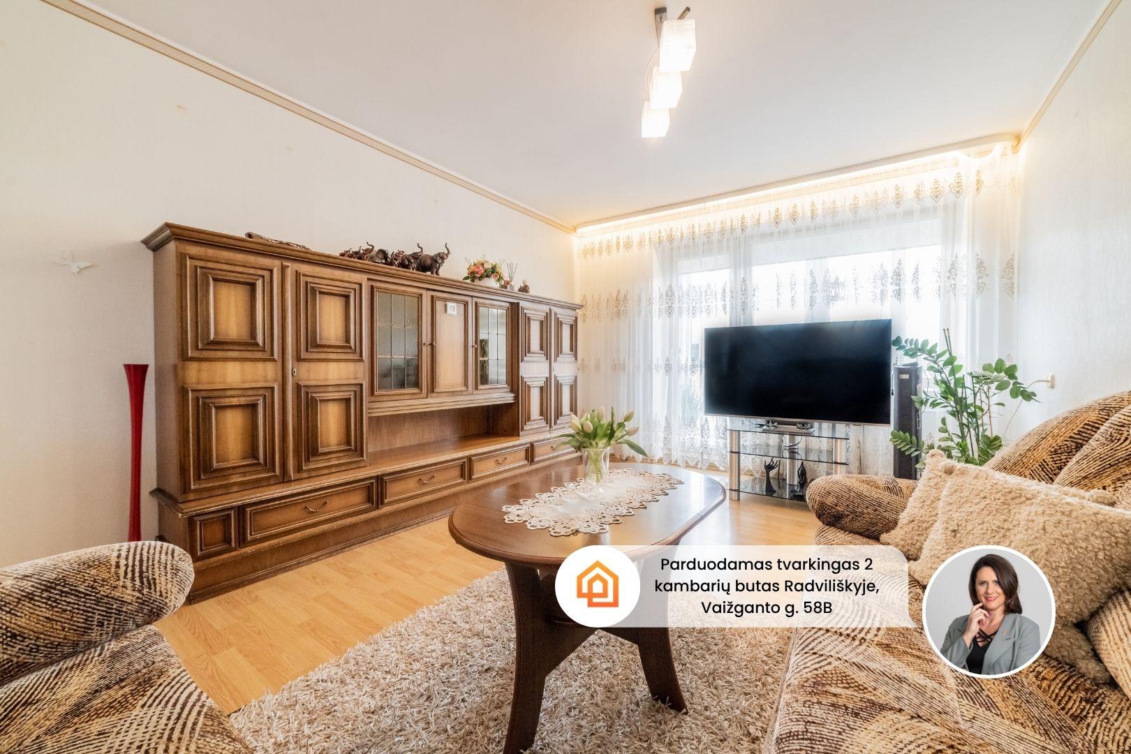 Parduodamas 2 kambarių butas Vaižganto g. 58B, Radvili&scaron;kyje