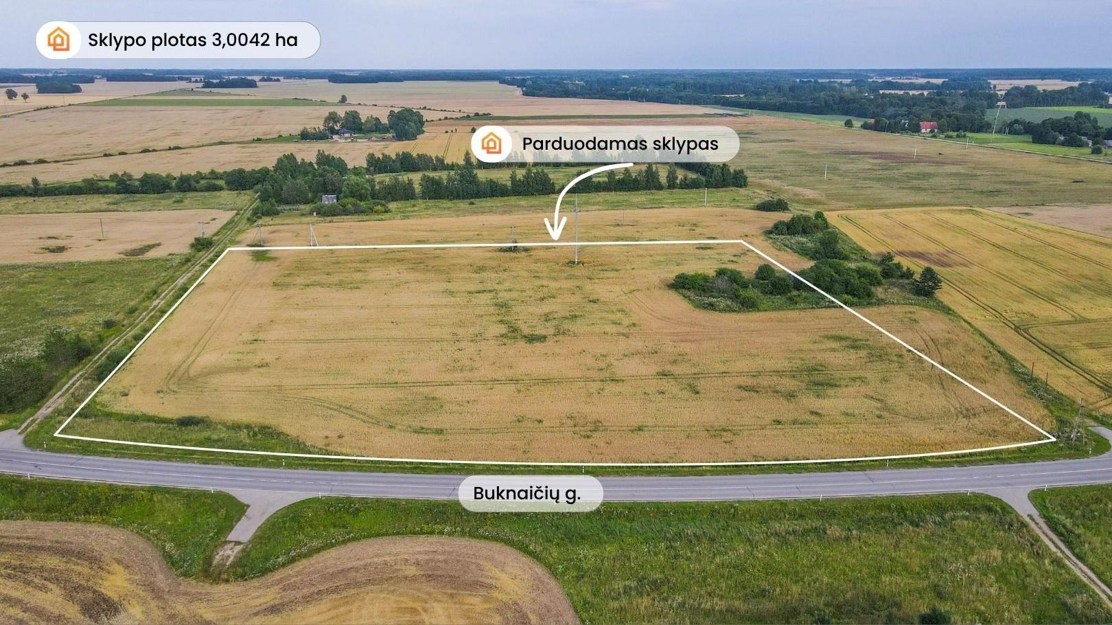 Parduodamas 3,0042 ha pramonės ir sandėliavimo paskirties sklypas Mažeikių r..