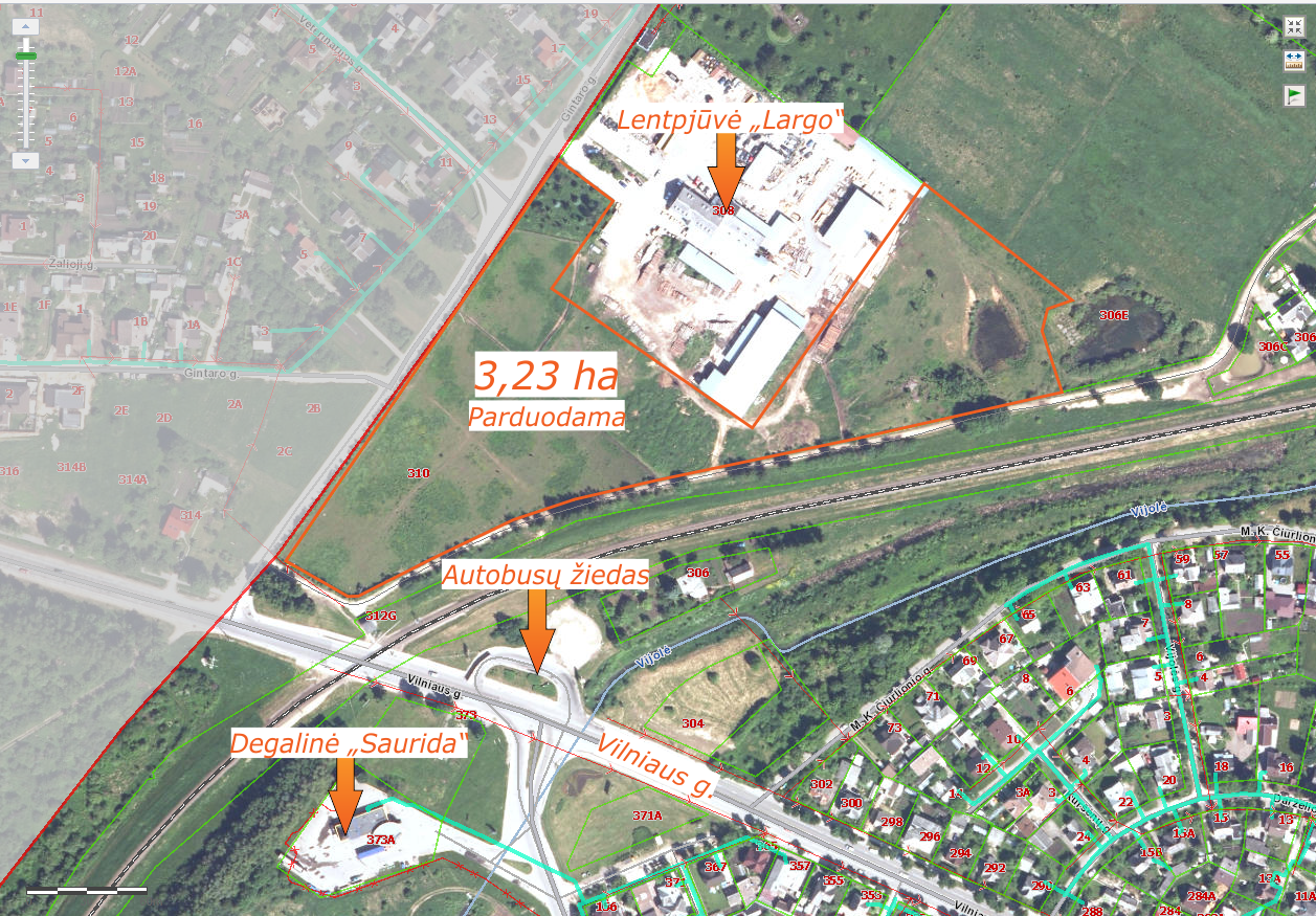 Parduodamas 3,23 ha arų sklypas Vilniaus g. 310 Šiauliuose.