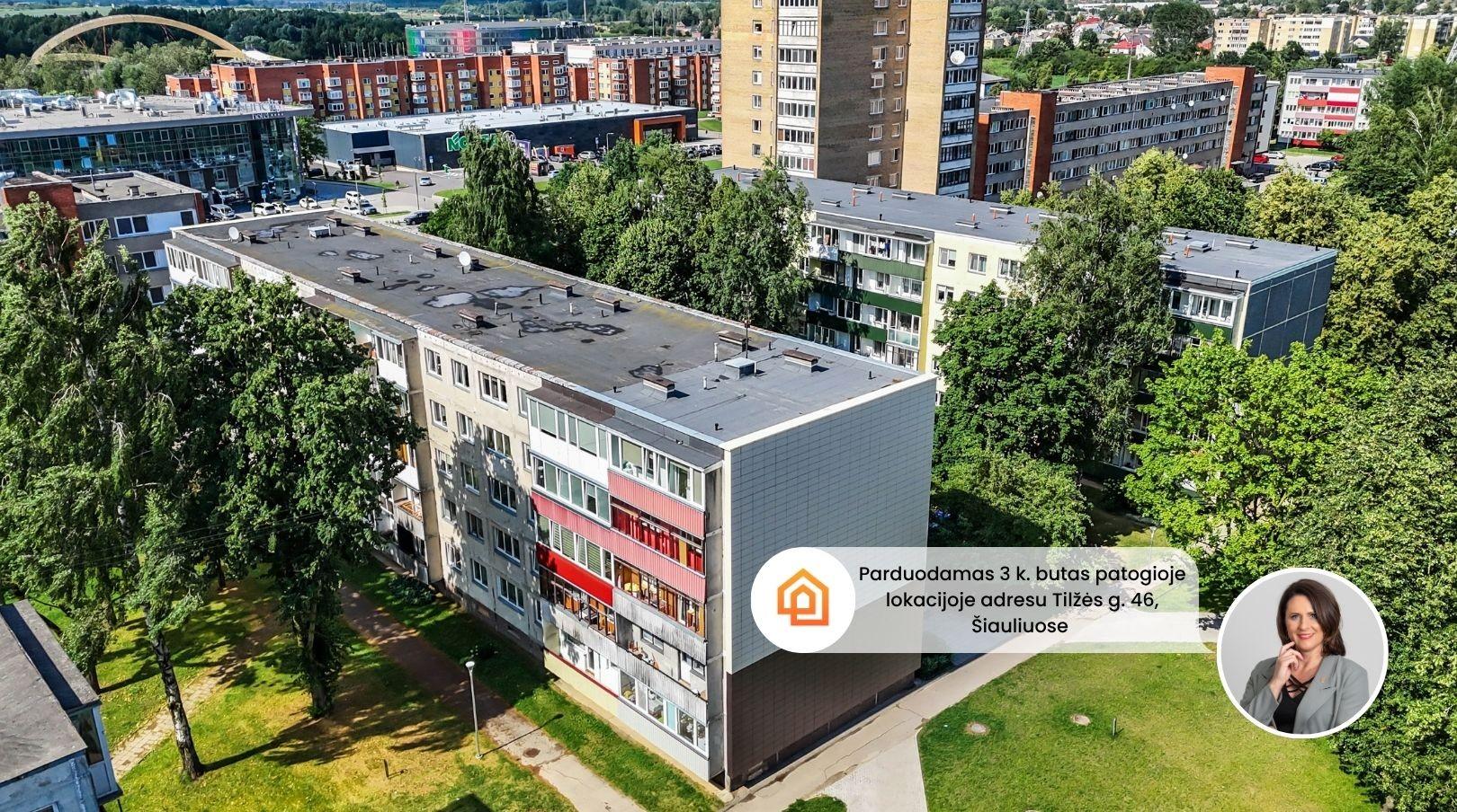 Parduodamas 3 kambarių butas Šiauliuose, Tilžės g. 46