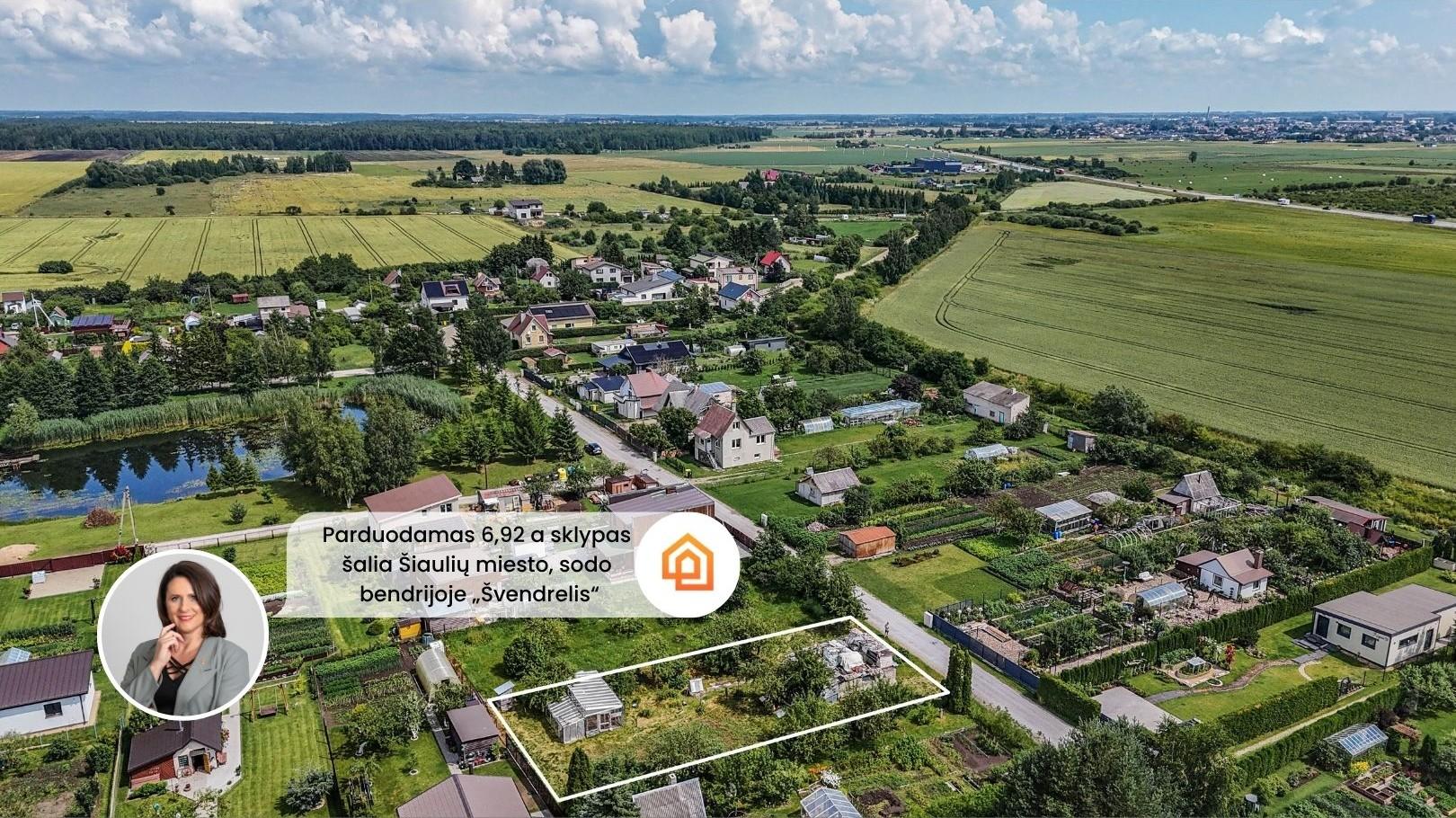 Parduodamas 6,92 arų sodo sklypas su mūriniu ūkiniu pastatu SB „Švendrelis“, Ringuvos g. 259, Šiaulių r.