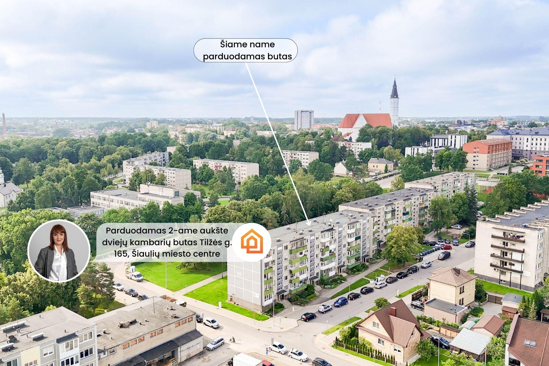 Parduodamas antrame aukšte esantis 2 kambarių butas Tilžės g. 165, Šiauliuose