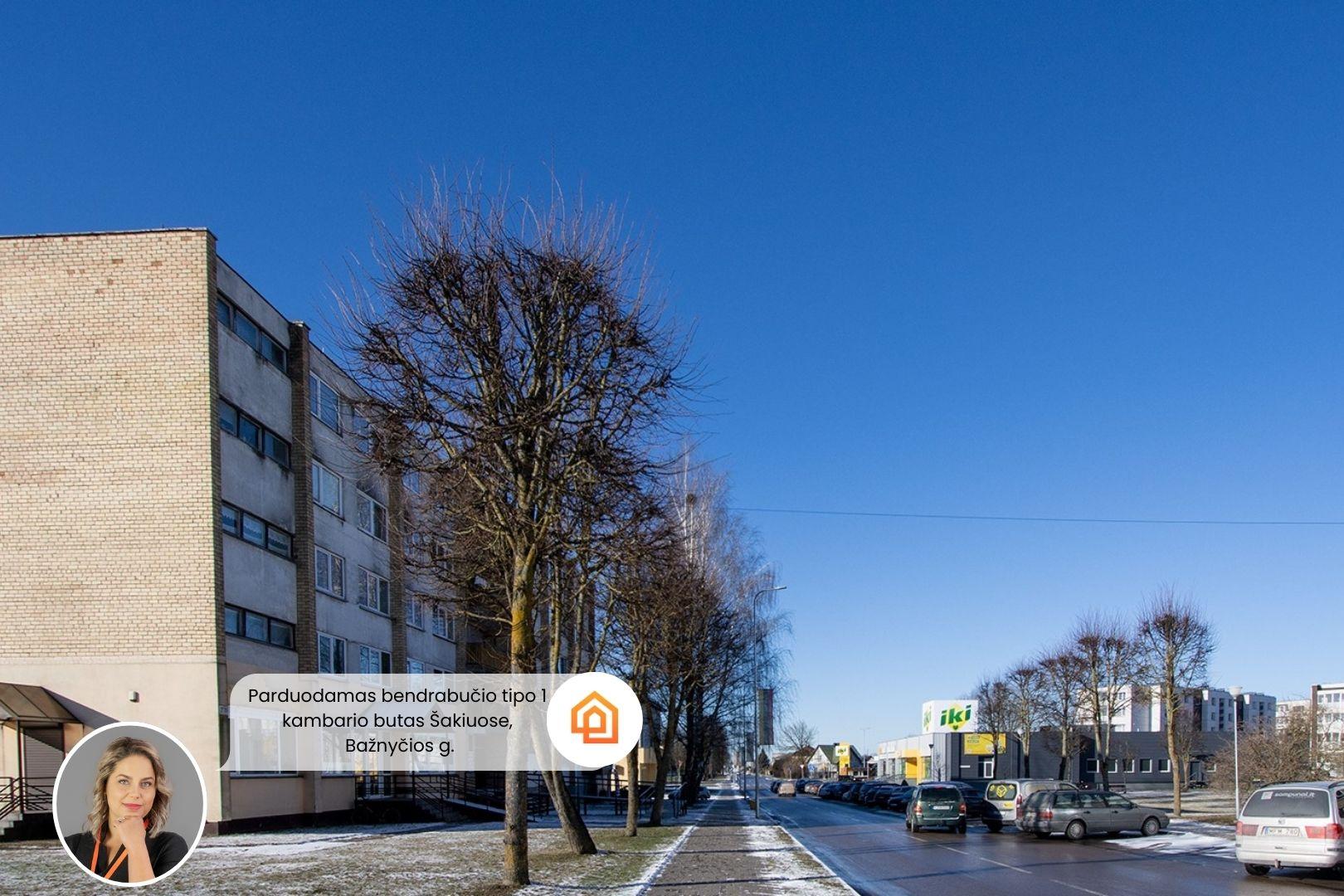 Parduodamas bendrabučio tipo 1 kambario butas Šakių mieste, Bažnyčios g.