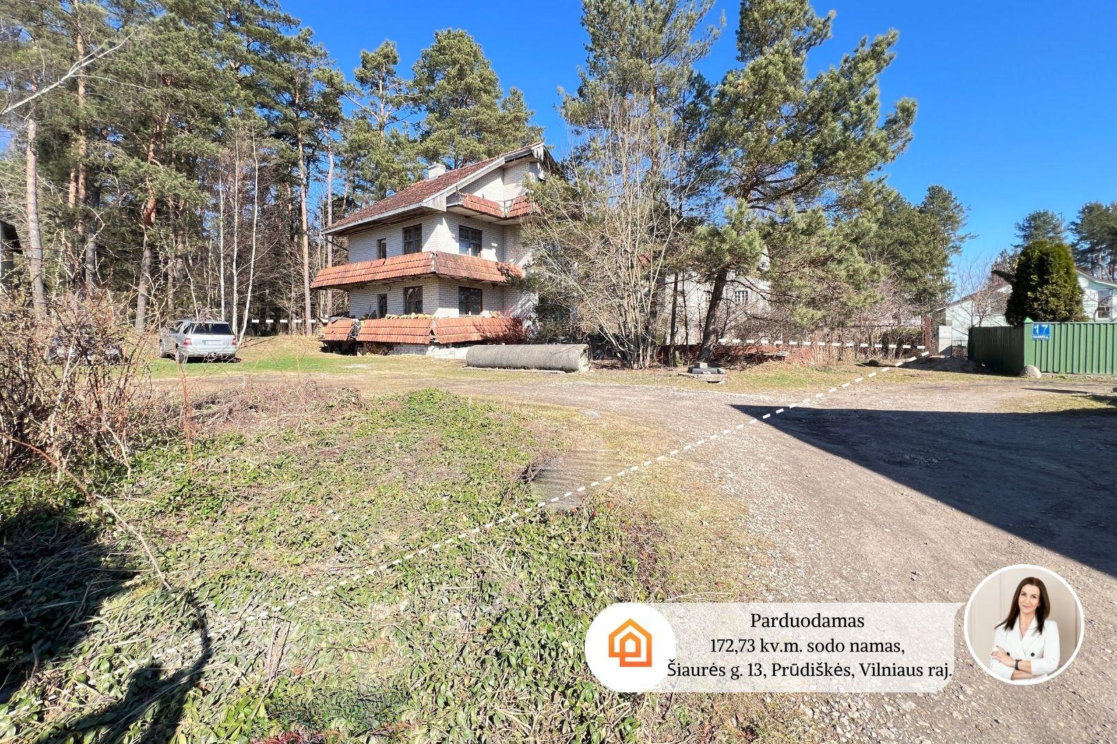 PARDUODAMAS erdvus 172,73 kv..m. sodo namas pu&scaron;yno apsuptyje, Prūdi&scaron;kės k., Vilniaus raj.