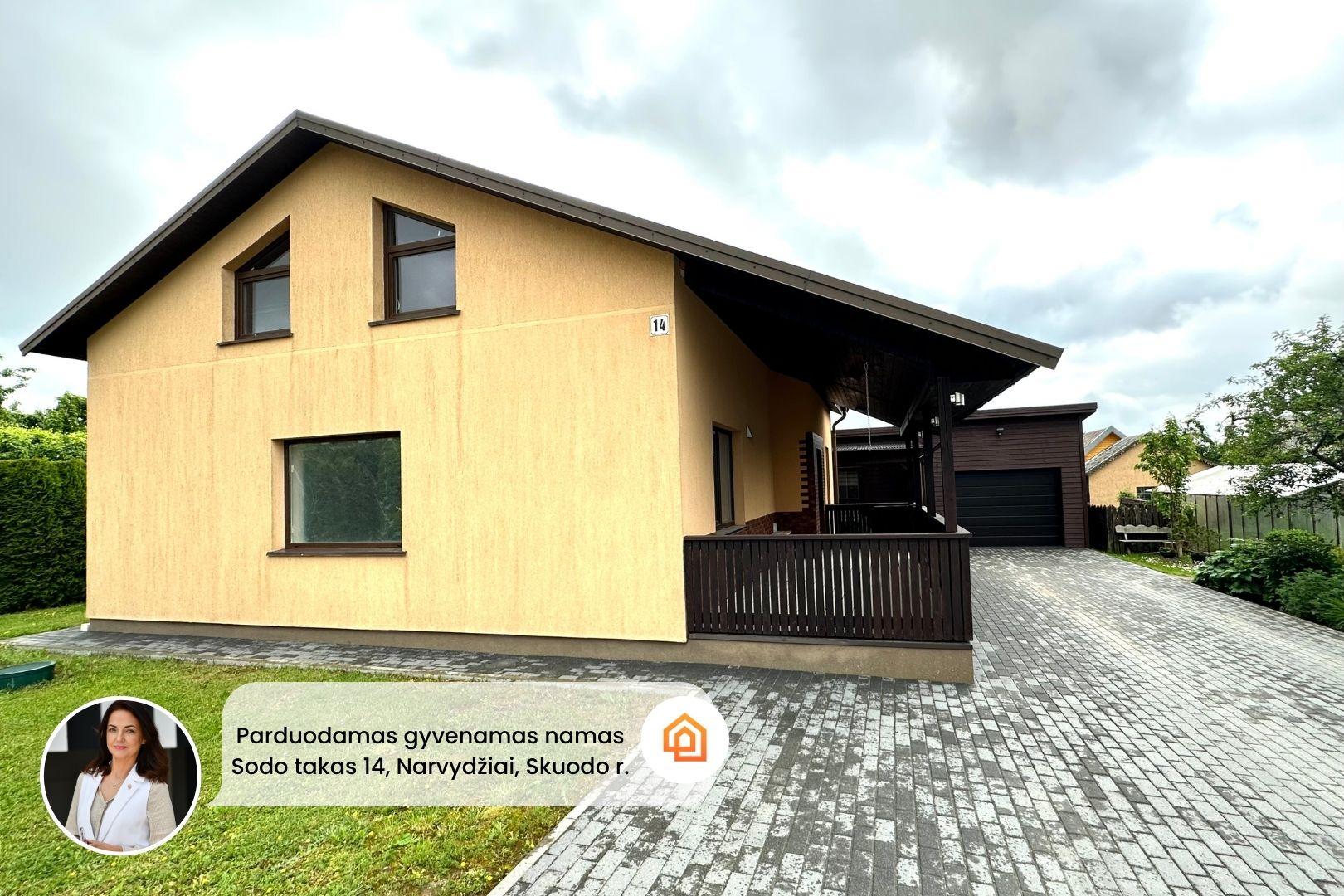 Parduodamas kompaktiškas 1 aukšto gyvenamasis namas Narvydžių k., Skuodo r., Sodo takas 14