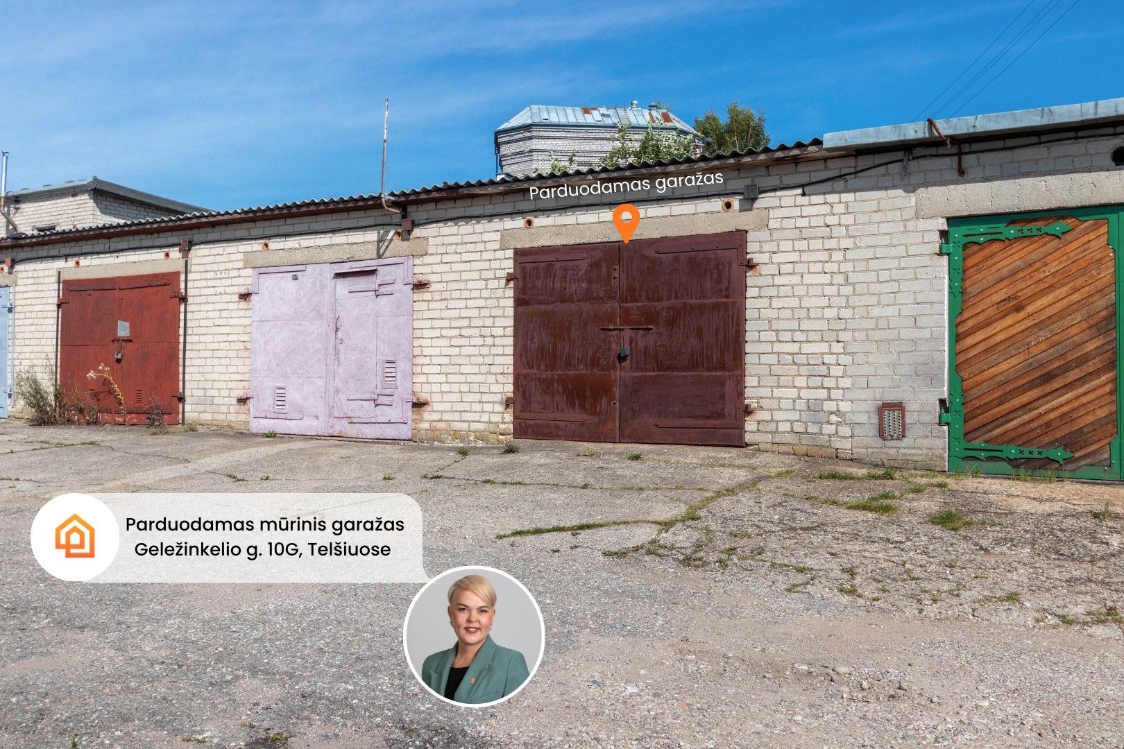 Parduodamas mūrinis garažas su rūsiu, Geležinkelio g. 10G, Tel&scaron;iai