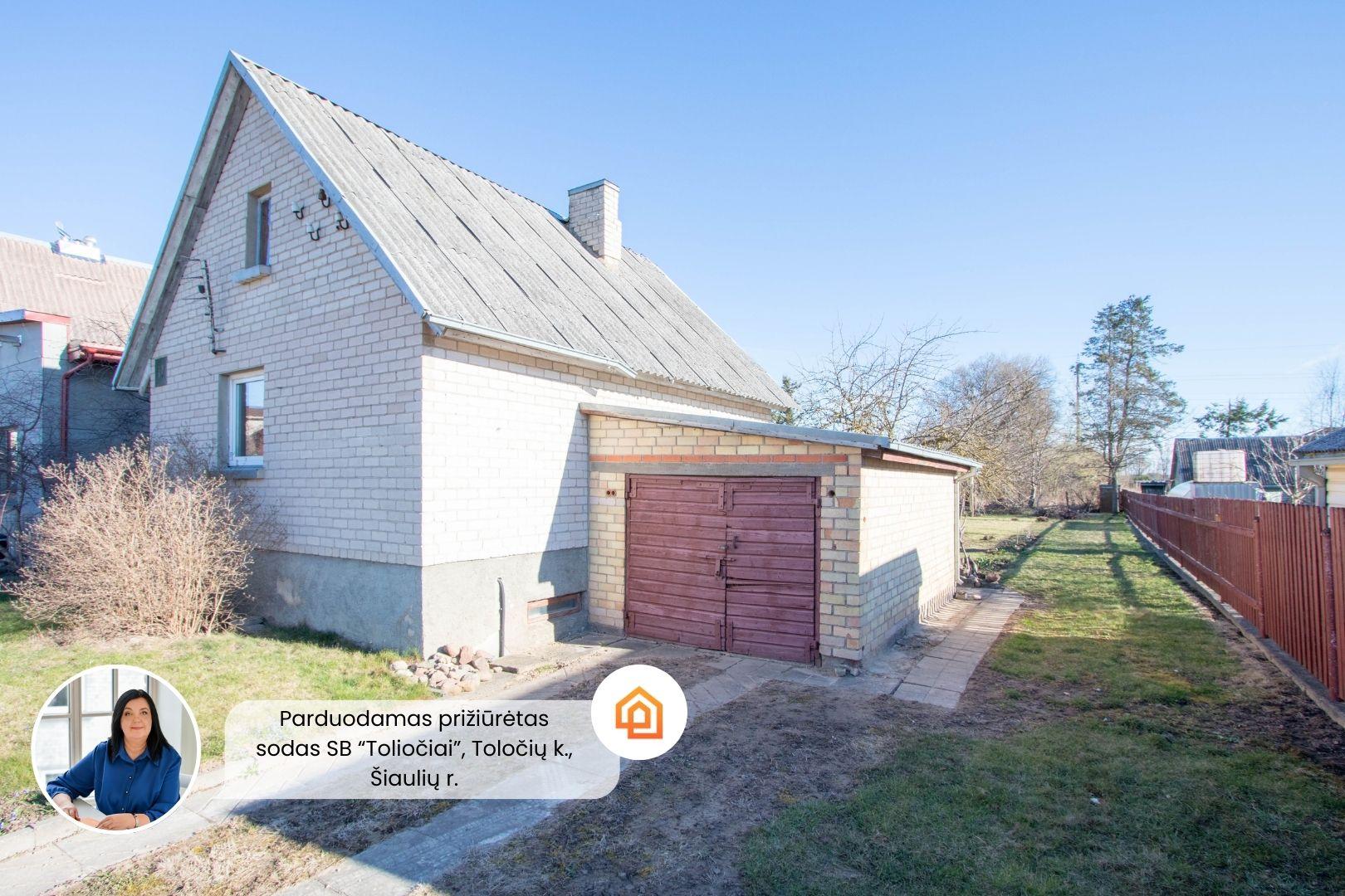 Parduodamas mūrinis sodo namas vieno aukšto su mansarda ir rūsiu, SB "Toliočiai", Tvenkinio g. 47, Toliočių k., Šiaulių r.