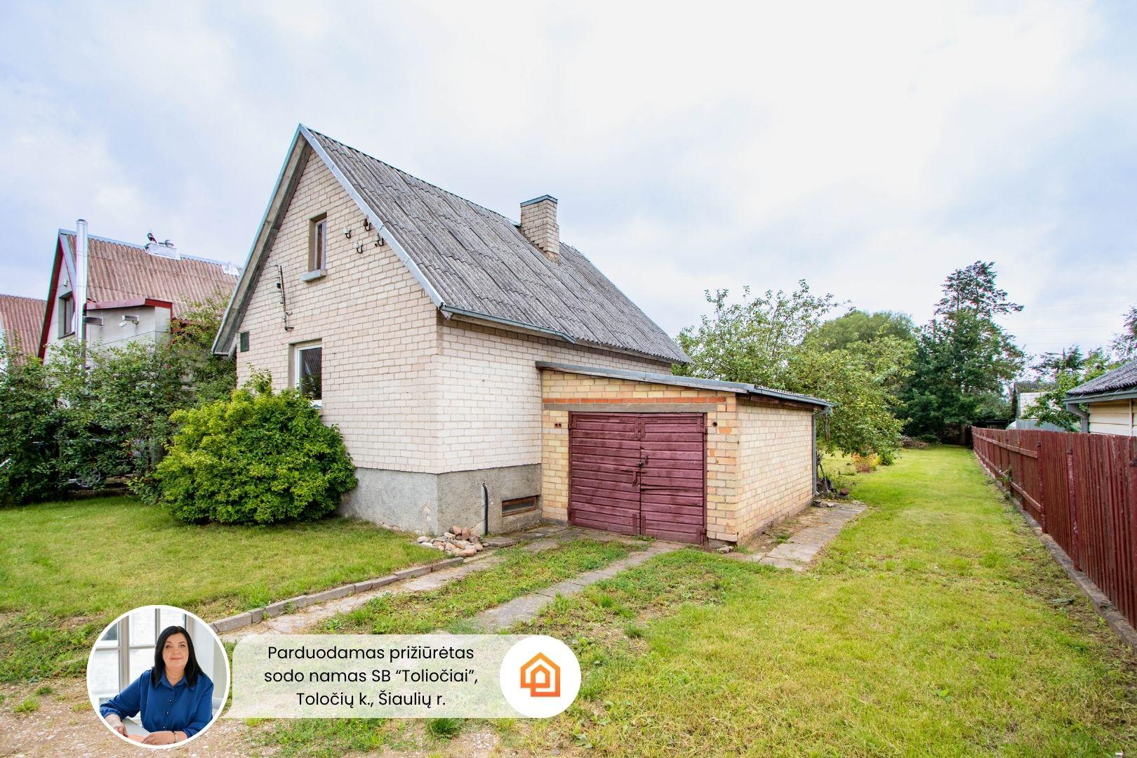 Parduodamas mūrinis sodo namas vieno aukšto su mansarda ir rūsiu, SB "Toliočiai", Tvenkinio g. 47, Toliočių k., Šiaulių r.