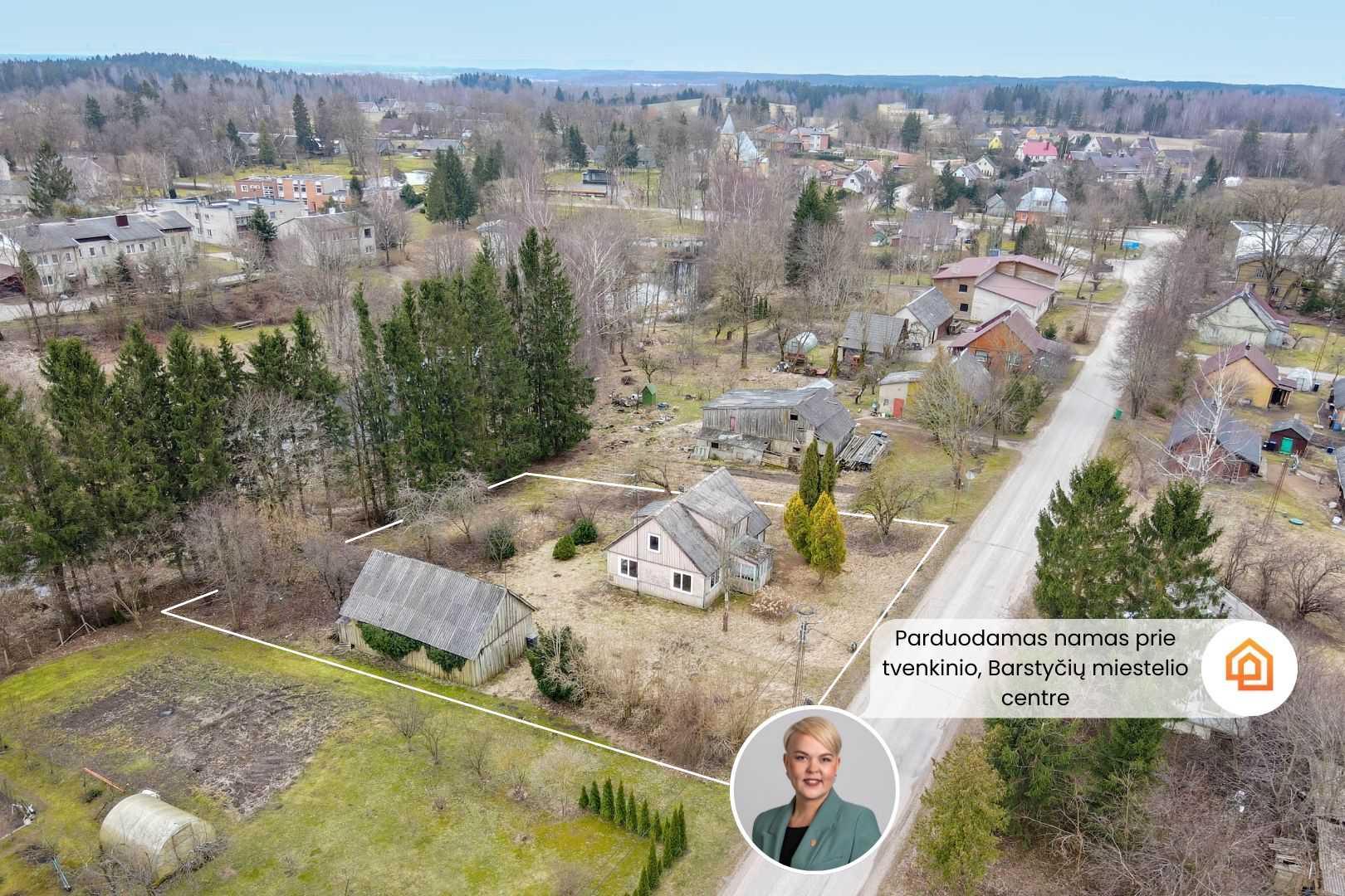 Parduodamas namas šalia tvenkinio Barstyčių miestelio centre, Sedos g. 8, Skuodo r.