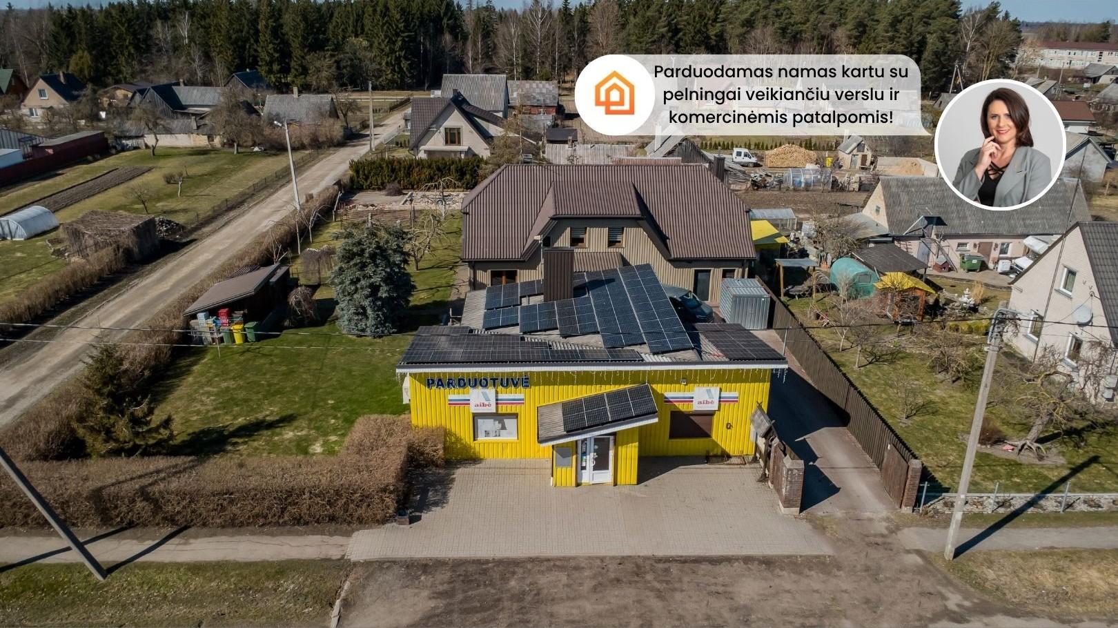 Parduodamas renovuotas gyvenamasis namas su komercinėmis patalpomis Laisvės g. 14, Drąsučiai, &Scaron;iaulių r.