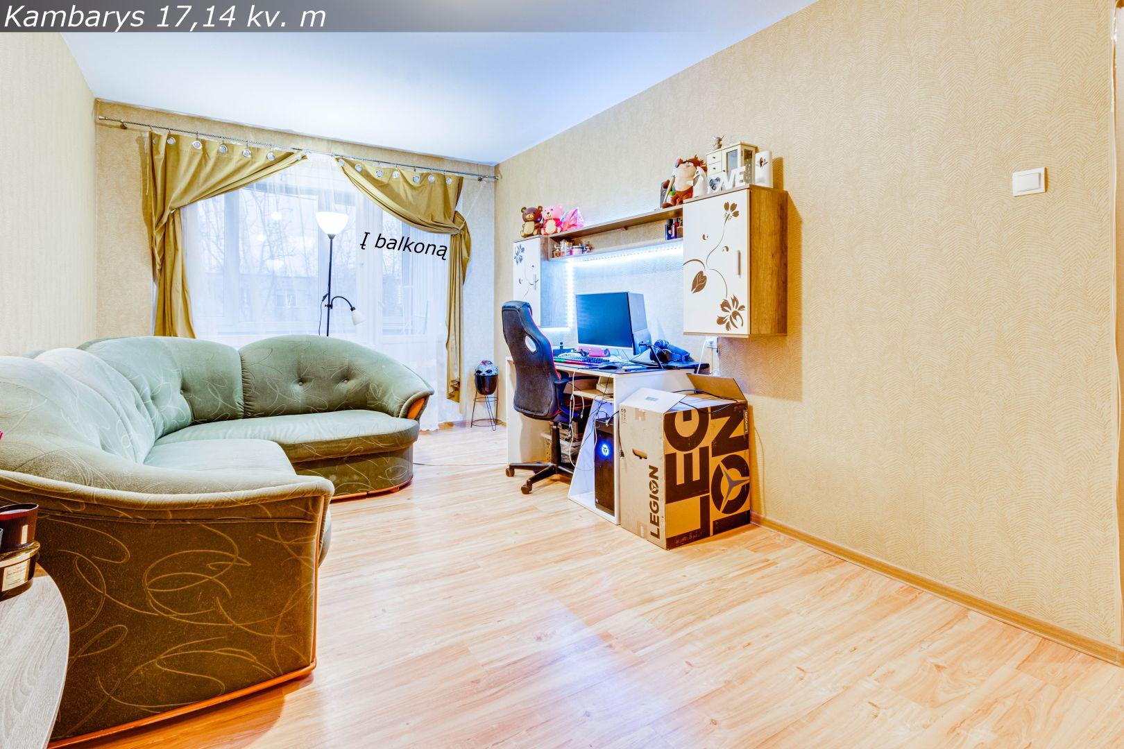 Parduodamas šiltas ir jaukus 1 kambario butas Krymo g., Šiauliuose